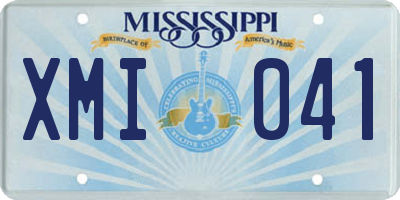 MS license plate XMI041
