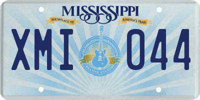 MS license plate XMI044