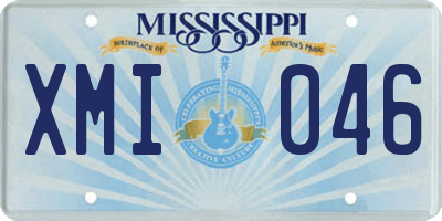 MS license plate XMI046