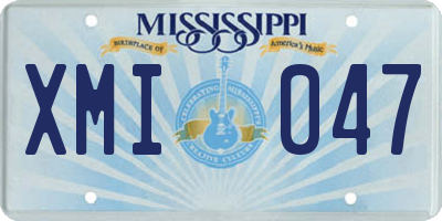 MS license plate XMI047