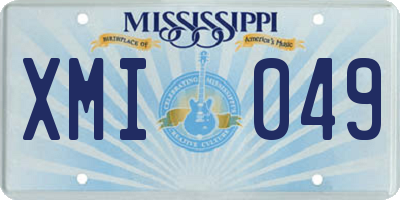 MS license plate XMI049