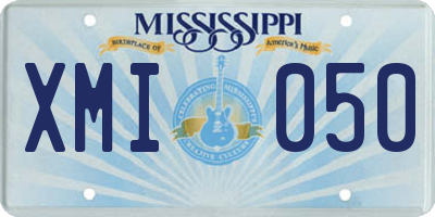MS license plate XMI050