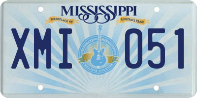 MS license plate XMI051