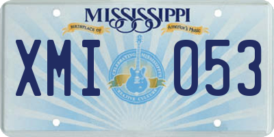 MS license plate XMI053