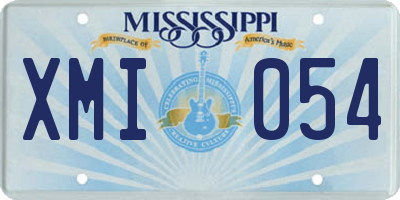 MS license plate XMI054