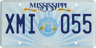 MS license plate XMI055