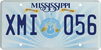 MS license plate XMI056