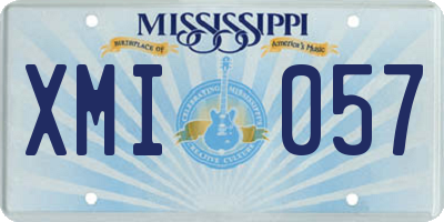 MS license plate XMI057