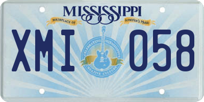 MS license plate XMI058