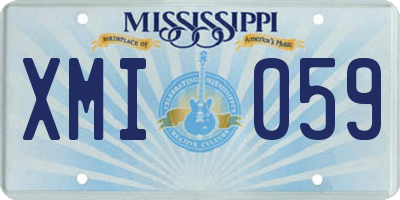 MS license plate XMI059