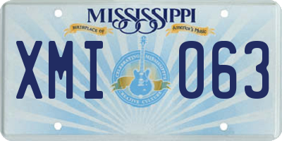 MS license plate XMI063