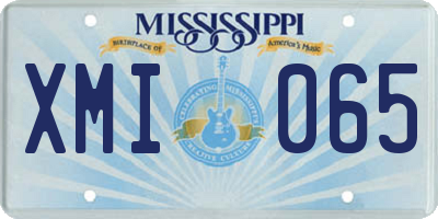 MS license plate XMI065