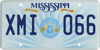 MS license plate XMI066