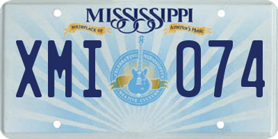 MS license plate XMI074