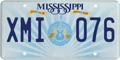 MS license plate XMI076