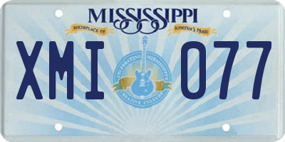 MS license plate XMI077