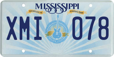 MS license plate XMI078