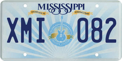 MS license plate XMI082