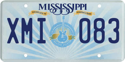 MS license plate XMI083