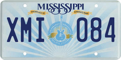 MS license plate XMI084