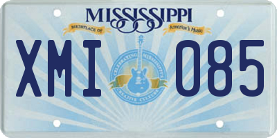 MS license plate XMI085