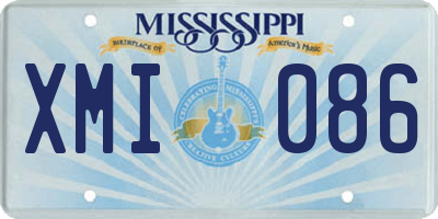 MS license plate XMI086