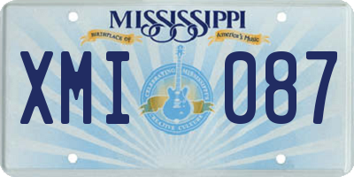 MS license plate XMI087