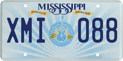 MS license plate XMI088