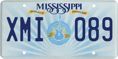MS license plate XMI089