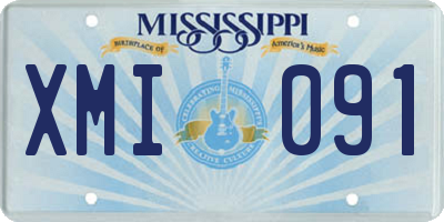 MS license plate XMI091