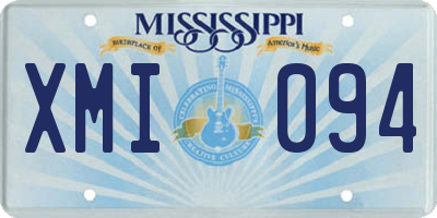 MS license plate XMI094
