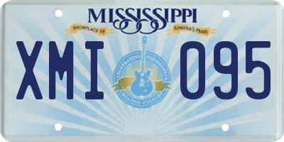 MS license plate XMI095