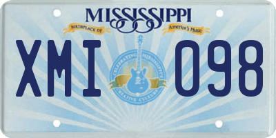 MS license plate XMI098