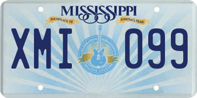 MS license plate XMI099