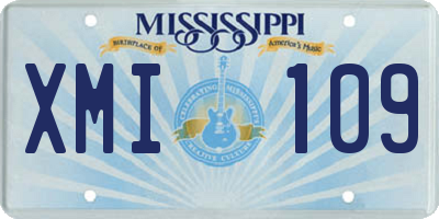 MS license plate XMI109