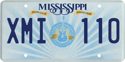 MS license plate XMI110