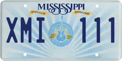 MS license plate XMI111