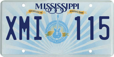 MS license plate XMI115