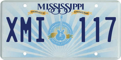 MS license plate XMI117