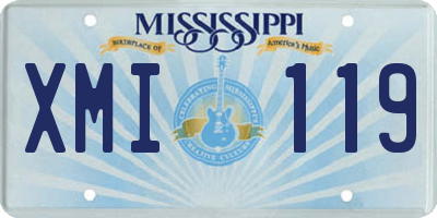 MS license plate XMI119