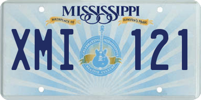 MS license plate XMI121