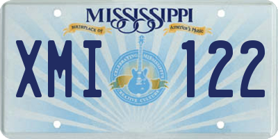 MS license plate XMI122