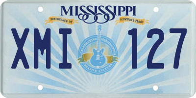 MS license plate XMI127