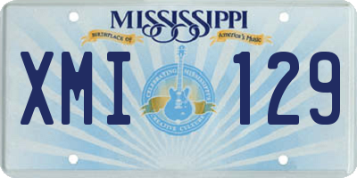 MS license plate XMI129
