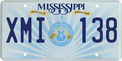 MS license plate XMI138