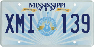 MS license plate XMI139