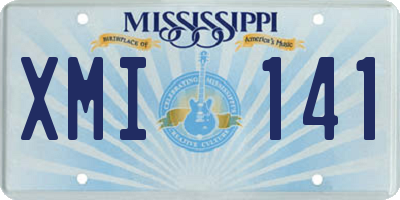MS license plate XMI141