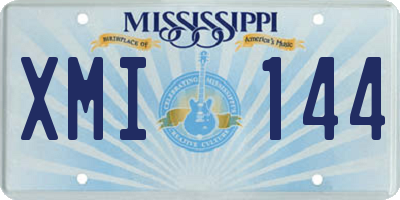 MS license plate XMI144