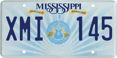 MS license plate XMI145