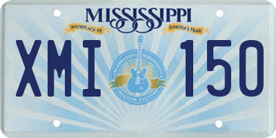 MS license plate XMI150